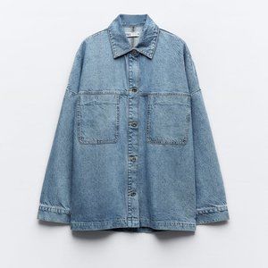 Zara NWT Z1975 oversized denim jacket